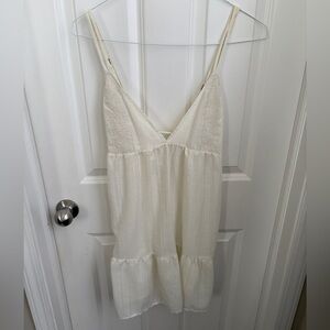 Xhilaration Swimsuit Cover Up Off White Feminine Dress Large Resortcore Vacation